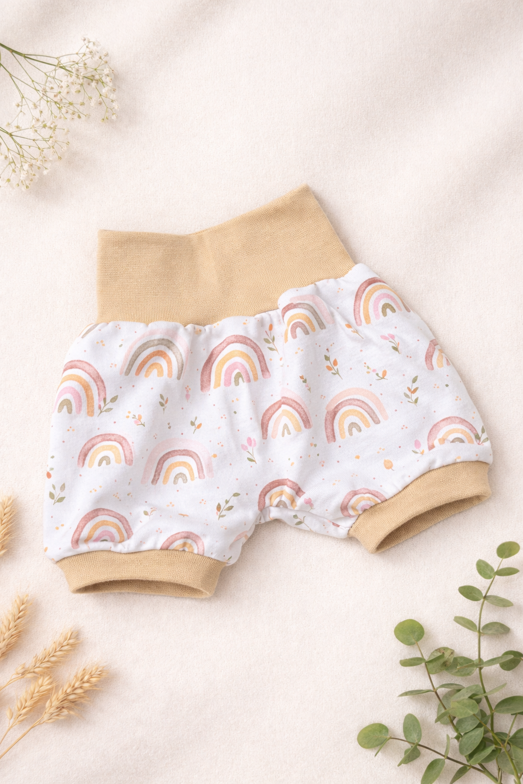 Pumphose kurz ( Regenbogen / Beige )