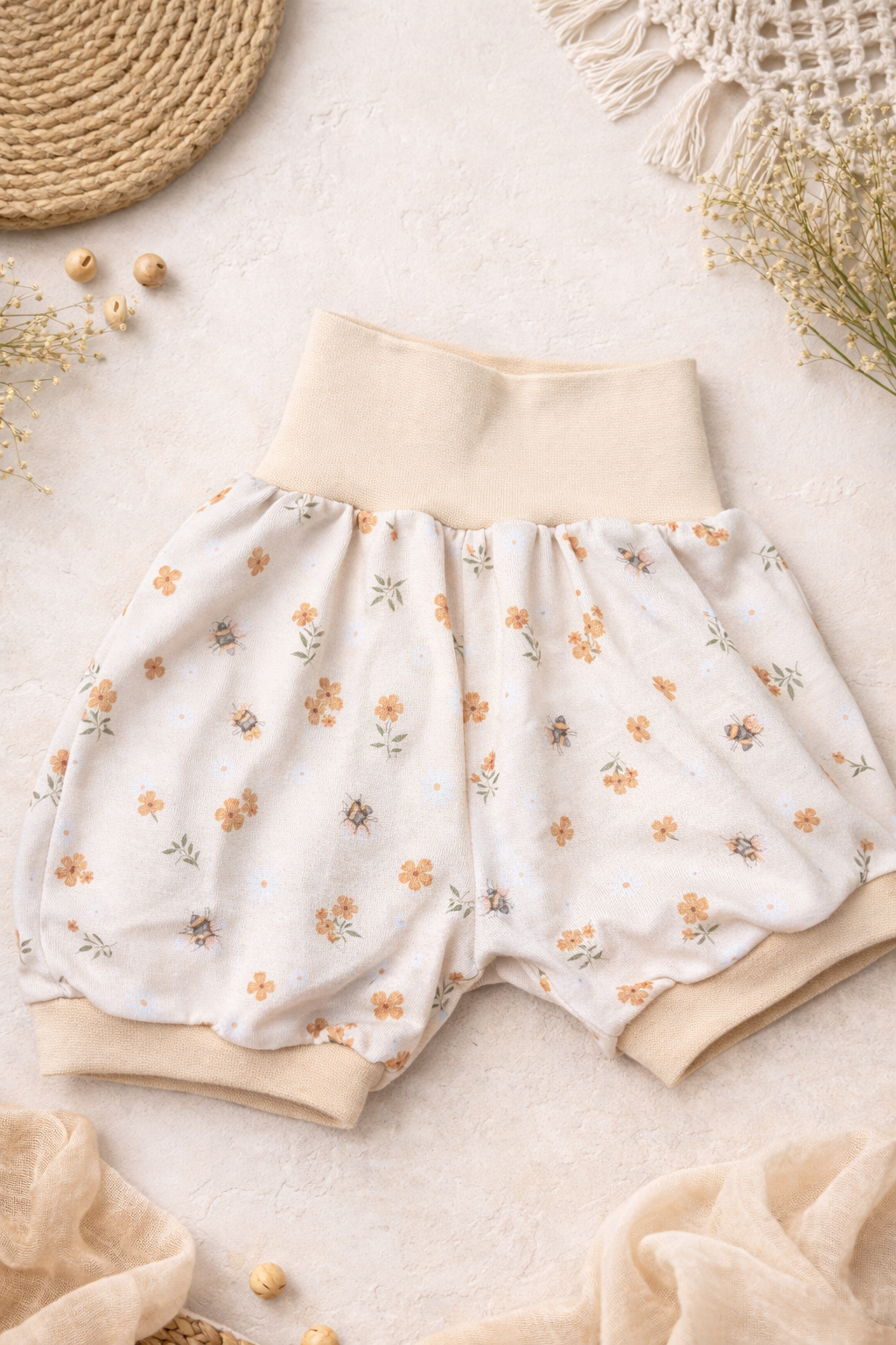 Pumphose Kurz ( Bienen / Beige )