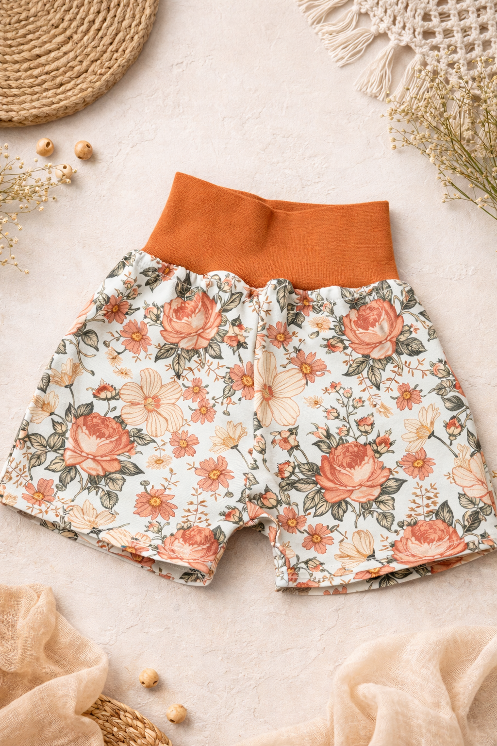 Kurze Hose Vintage Flower