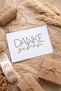 Beilege Karte mit Gold "Dankeschön"